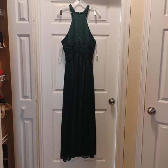 Celebrate DB Studios Forest Green Halter Gown Bridesmaid Formal Size 20 - Picture 5 of 5